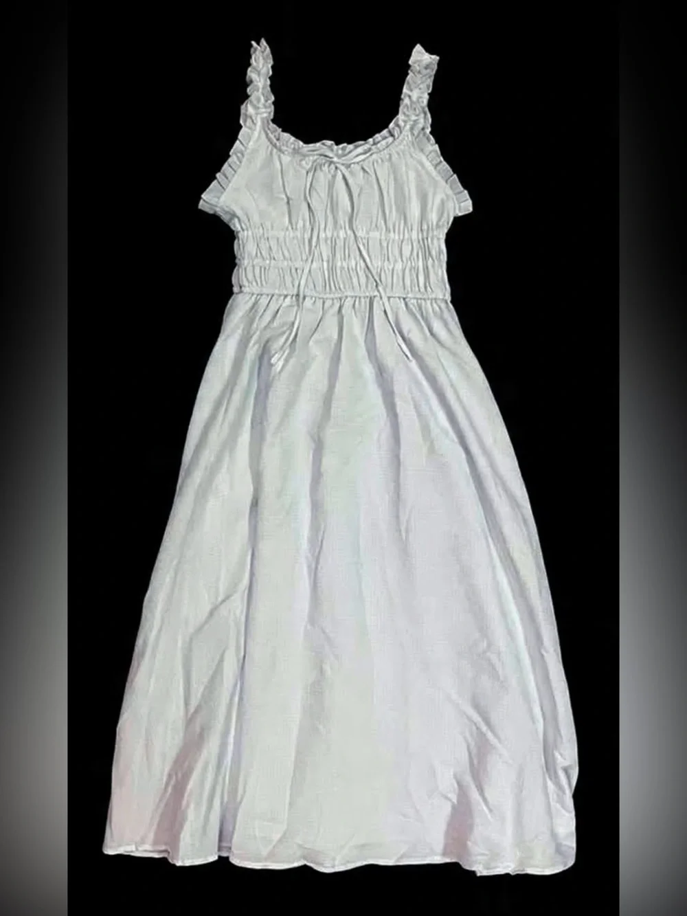 Effortless Beauty White Flowy Summer Dress – Lightweight Feminine Midi Dress for